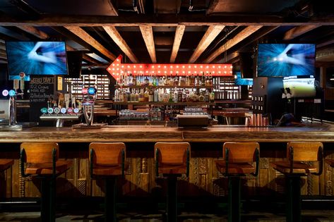 Hospitality Interior Design | The Roxbury Urban Dive Bar — D360 Inc. Coat Room, Bar Restaurant Design, Hospitality Interior Design, Halifax Nova Scotia, Hospital Interior Design, Dive Bar, Bar Design Restaurant, Bar Restaurant, Interior Design Studio