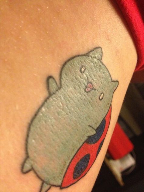 Catbug / Bravest Warriors tattoo Catbug Tattoo, Cat Bug, Bug Tattoo, Bravest Warriors, Warrior Tattoo, Bday Ideas, Cat Tattoo, Future Tattoos, Tattoos And Piercings