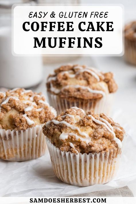 Gluten Free Cinnamon Coffee Cake Muffins, Easy Dairy Free Muffins, Apple Cinnamon Bread Gluten Free, Gluten Free Poppy Seed Muffins, Gluten Free Dairy Free Coffee Cake, Bakery Style Gluten Free Muffins, Gluten Free Cinnamon Roll Muffins, Gluten Free Dairy Free Muffins Recipes, Best Gluten Free Muffins