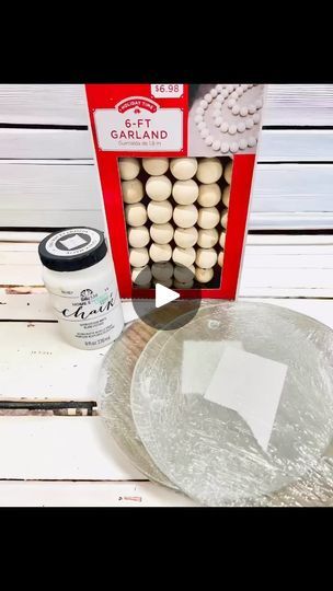 6.2K views · 149 reactions | DIY Dollar Tree riser made using round glass trivets, farmhouse beads, and styrofoam balls. I hope you will make one too! | The Jenni Glover | The Jenni Glover · Original audio Dollar Tree Glass Beads Crafts, Wooden Bead Trivet Diy, Glass Trivet Vinyl, How To Make Rope Trivets, Wood Trivets Words With Boards, Styrofoam Ball, Trivets, Dollar Tree Diy, Dollar Tree