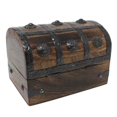 Organizing Jewelry, Chest Jewelry, Pirate Treasure Chest, Chest Design, Decorative Storage Boxes, Pirate Treasure, Key Storage, Jewelry Chest, Wood Jewelry Box