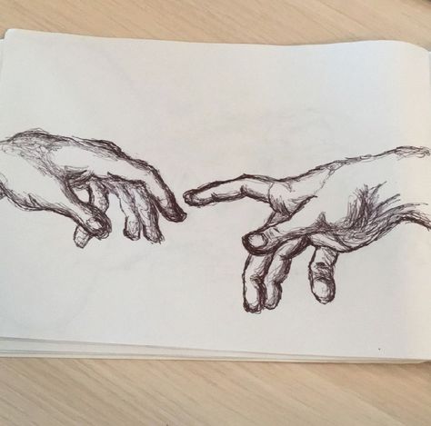 Cool Sketch Ideas Creativity Nature, Drawing Lovers Sketches, Drawings Of Hands Sketches, Hands Art, Arte Van Gogh, Meaningful Drawings, Piece Of Paper, Art Diary, Arte Sketchbook