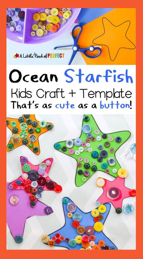 Ocean Crafts Preschool, Ocean Kids Crafts, Sea Creatures Crafts, Ocean Activities Preschool, Starfish Craft, Sea Animal Crafts, Ocean Craft, Ocean Theme Crafts, Ocean Animal Crafts