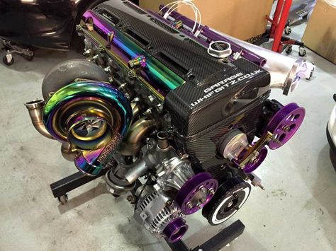 Neo chrome and carbon fiber turbo block Engine Bay Ideas, 2jz Engine Wallpaper, 2jz Engine, Engine Wallpaper, Kereta Sport, Jdm Engines, Car Part Furniture, Toyota Supra Mk4, Custom Cars Paint