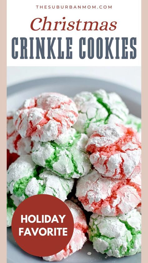 Christmas Crinkles, Quick Cookie Recipe, Christmas Crinkle Cookies, Ultimate Cookie Recipe, Easy Cookie Recipe, Quick Cookies Recipes, Quick Cookies, Crinkle Cookies Recipe, Christmas Cookie Recipe