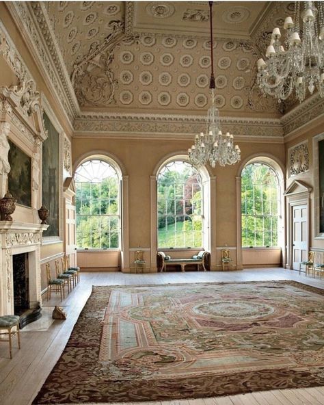 Robert Khederian on Instagram: “The ballroom of Yester House in Scotland, which was perfected by Robert Adam. 💯 (📷: @rupert.dixon)” Interior Entrance, Robert Adam, Georgian Interiors, Decor Hallway, English Country House, Interior Modern, Stately Home, On The Floor, Architectural Digest