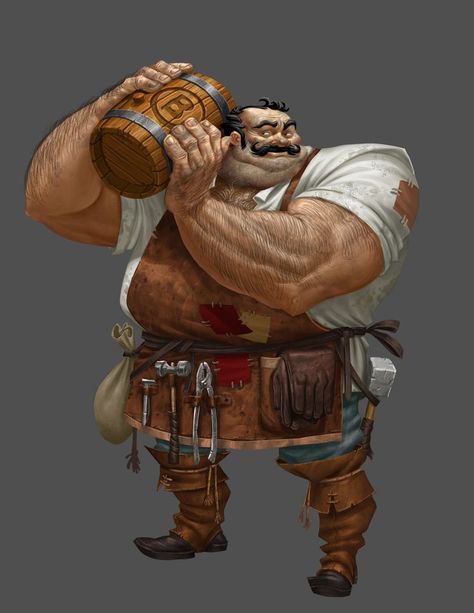 Tavern Keeper, Sheriff Of Nottingham, Characters Inspiration Drawing, Dungeons And Dragons Characters, Dnd Art, Urban City, Game Character Design, Character Design Animation, Character Design Male