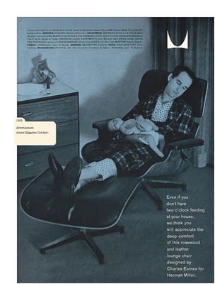 Yep. As a dad, I'm a little worried about that baby, though. Corporate Office Furniture, Movie Theater Chairs, Robert Mars, Herman Miller Chair Eames, Modern Retro Furniture, Modern Classic Furniture, Eames Office, Herman Miller Eames, Swivel Rocker Recliner Chair