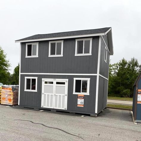 People Are Turning Home Depot Tuff Sheds Into Affordable Tiny Homes : The Premier Daily Home Depot Tiny House Sheds, Home Depot Shed House, Tuff Sheds, Home Depot Tiny House, Two Story Tiny House, Home Depot Shed, Shed Tiny Home, Pre Fab Tiny House, Shed Tiny House