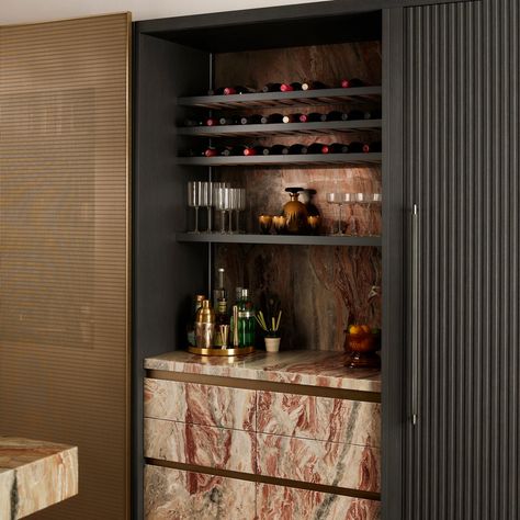 Gallery | Cabbonet Minibar Ideas, Bar Space, Bar Trolley, Quiet Room, Material Textures, Glass Cabinet, Guest Suite, Mini Bar, Home Bar