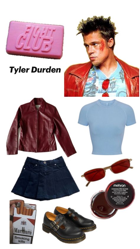 Tyler Durden Outfit Halloween, Tyler Durden And Narrator Costume, Tyler Durden Outfit, Tyler Durden Costume, Bite Mark Tattoo, Trio Halloween Costumes, Tyler Durden, Trendy Halloween Costumes, Outfit Halloween