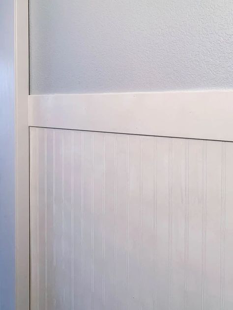 How To Easily Install Beadboard In A Bathroom - Inspiration For Moms Beadboard Walls Bathroom, Bathroom Beadboard Walls, Beadboard Powder Room, Bathroom With Beadboard Walls, Bathrooms With Beadboard Wainscoting, Beadboard Bathroom Walls, Installing Beadboard Panels, Diy Beadboard Bathroom, Diy Beadboard Walls