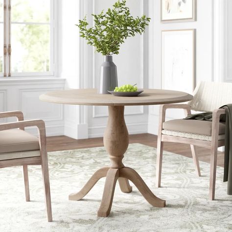 Kelly Clarkson Home Rhode Drop Leaf Pedestal Dining Table & Reviews | Wayfair Round Dining Table In Small Kitchen, Small Dining Room Table And Chairs, Dining Area For Small Spaces, 36 Inch Round Dining Table, 36” Round Table, Small Round Breakfast Table, Small Eat In Kitchen Table, Circle Table Decor, Small Apartment Kitchen Table