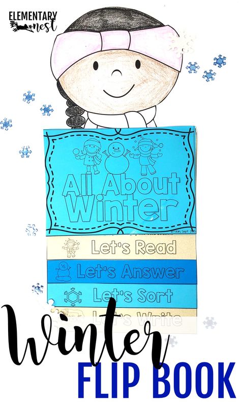 Winter Crafts and More - Elementary Nest Winter Reading Activities, Snowman Writing Activities, Themed Lesson Plans, Mlk Crafts, Mini Flip Book, Simple Art Activity, Snowman Writing, Winter Math Centers, Winter Lesson Plan