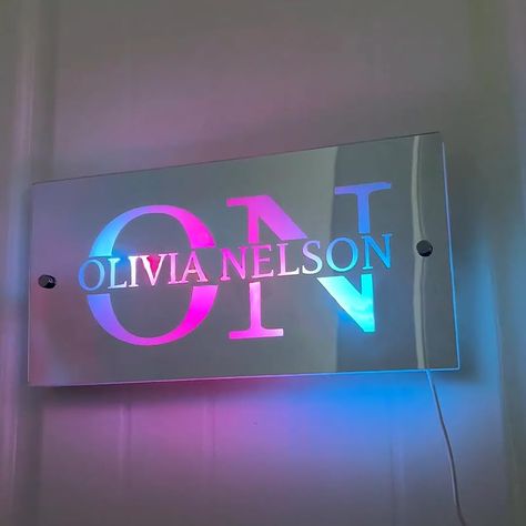 Mirror Neon Sign, Birthday Style, Unique Night Lights, Bedroom Game Room, Backlit Signs, Game Room Bar, Funny Gifts For Her, Bedroom Game, Mirror Led