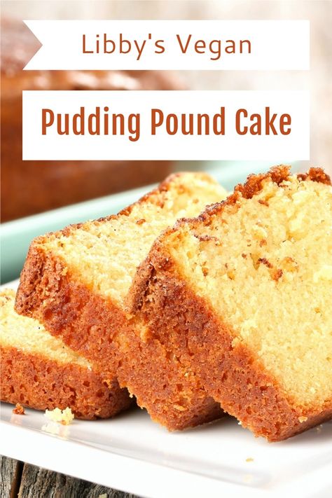 Egg Free Pound Cake, Vegan Pudding Cake, Dairy Free Pound Cake, Banana Pudding Pound Cake, Vegan Pound Cake Recipe, Vegan Pound Cake, Cherry Loaf, Vanilla Pound Cake Recipe, Dairy Free Pudding