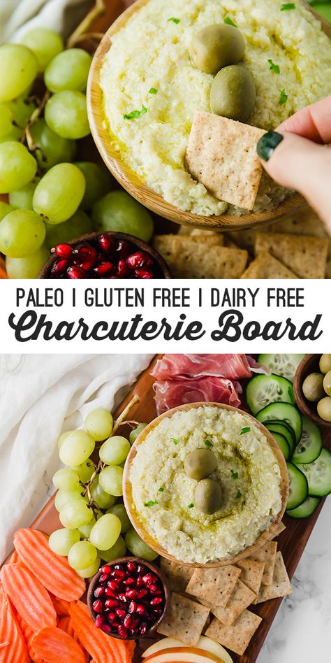 Paleo Charcuterie Board Ideas, Aip Charcuterie Board, Paleo Charcuterie Board, Aip Cheese, Aip Dips, Meeting Snacks, Aip Appetizers, Healthy Charcuterie, Artichoke Hummus