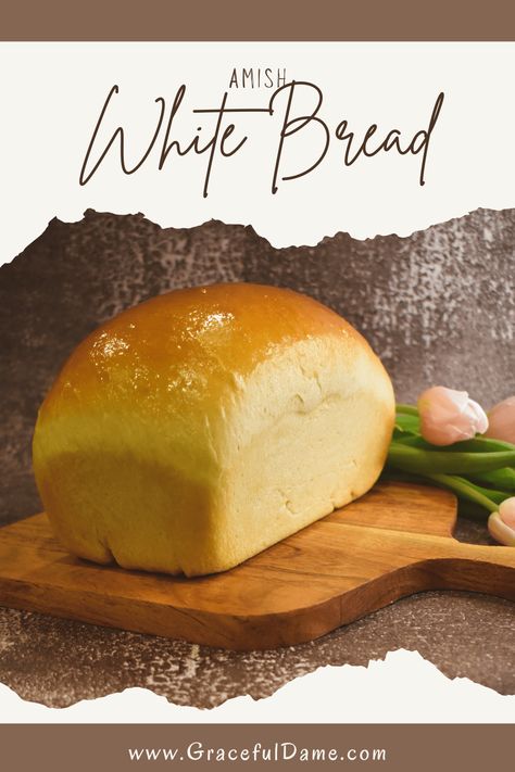 Good, old fashioned, Amish White Bread. Simple ingredients, Easy-to-Follow recipe = The perfect loaf to make over and over again. I'm pretty sure your grandma would be impressed by your baking skills, if you served this to her! Gracefuldame.com Pioneer Bread Recipe, Amish White Bread Recipe, Amish Bread Recipes, Old Fashioned Bread, Amish White Bread, The Perfect Loaf, Amish Style, Amish Bread, Homemade Baked Bread