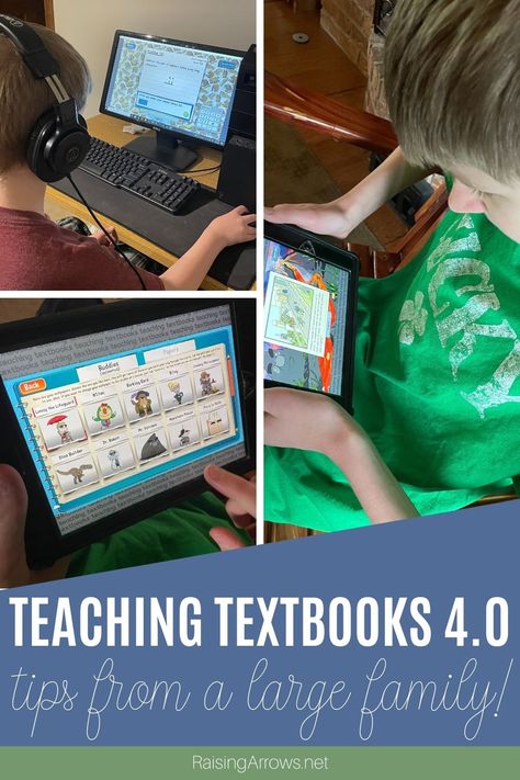 A review and tips for using the Teaching Textbooks 4.0 app from a mom who is teaching math to multiple ages in her homeschool. Teaching Textbooks, Raising Arrows, Review Tips, Homeschool Board, Homeschool Encouragement, Homeschool High School, Homeschool Schedule, Homeschool Life, Homeschool Planning