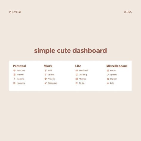 simple notion dashboard neutral colors #crmno Simple Notion Dashboard, Notion 2024, Minimalist Notion, Personal Notion, Notion Header, Notion Inspo, Notion Aesthetic, Digital Minimalism, Life Planner Organization