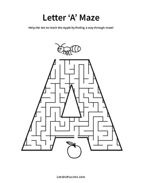 Mazes Printable, Maze Drawing, Maze Printable, Maze For Kids, Mazes For Kids Printable, Letter Maze, Chinese New Year Activities, Writing Practice Sheets, Maze Worksheet