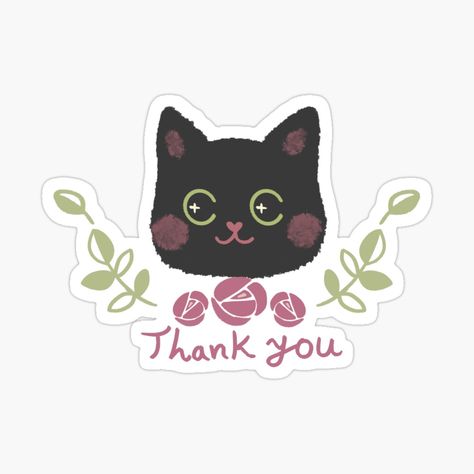 Cat Thank You, Thank You Pictures, Thank You Images, Cat Tattoos, Image Cat, Cat Quotes, Small Cat, Thank You Stickers, Coloring Stickers