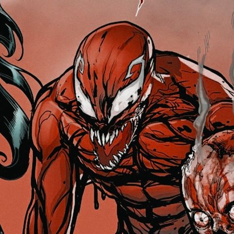 Carnage Comic Icons, Carnage Pfp, Toxin Symbiote, Carnage Marvel, Scary Images, Symbiotes Marvel, Spiderman Theme, Marvel Villains, Kaiju Monsters