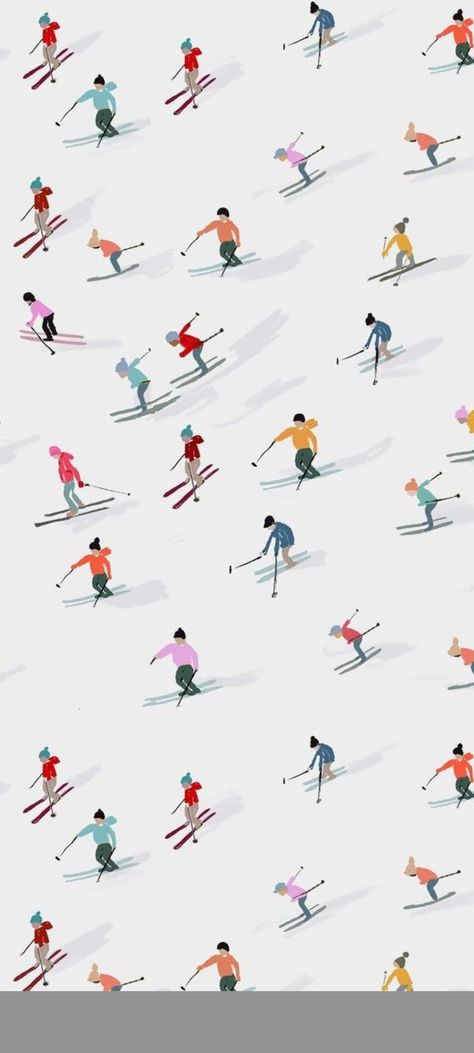 Skier Aesthetic, Ski Wallpaper Iphone, Skiing Aesthetic Wallpaper, Ski Iphone Wallpaper, Aesthetic Skiing Wallpaper, Ski Doodle, Ski Background Aesthetic, Ski Art Painting, Ski Background