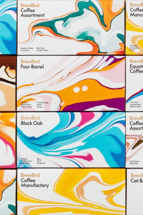 BrewBird Coffee That Sings And Packaging To Match Graphic Design Terms, Coffee Delivery, Luxury Packaging Design, Coffee Industry, Coral Design, Goji Berry, Dirty Martini, Scottish Artists, Packing Design