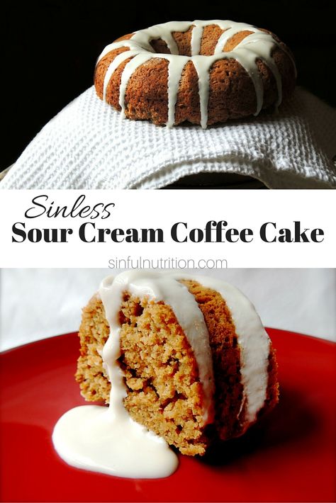 Sinless Sour Cream Coffee Cake Cinnamon Streusel Coffee Cake, Banana Coffee Cakes, Cinnamon Crunch, Pumpkin Bundt Cake, Pumpkin Coffee Cakes, Banana Coffee, Sour Cream Coffee Cake, Sour Cream Cake, Pumpkin Coffee