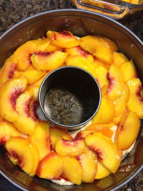 Blackberry And Peach Recipes, Blackberry Peach Recipes, Peach Tart Recipes, Blackberry Peach, Punch Bowl Cake, Square Baking Pan, Peach Bread, Peach Pound Cakes, Peach Dessert