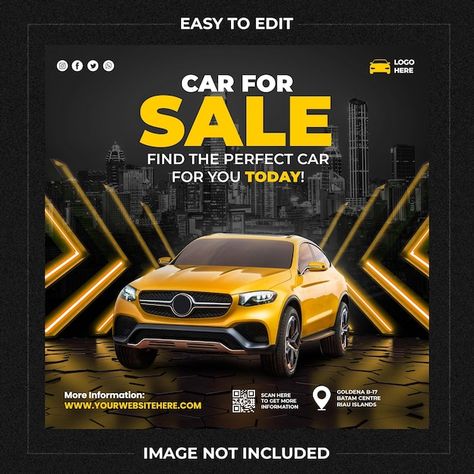 Automobile Social Media Post, Promotion Social Media Design, Car Promotion Design, Car Ads Design, Car Social Media Design, Car Creative Ads, Car Social Media Post, Car Post, Car Expo