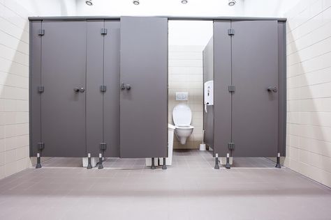 Which is the cleanest stall in a public bathroom? Science has finally figured it out, so you don't have to. Bathroom Stall Doors, Teen Bathrooms, Stall Door, School Bathroom, Bathroom Stall, Public Bathrooms, Public Restroom, Flush Toilet, Shower Design