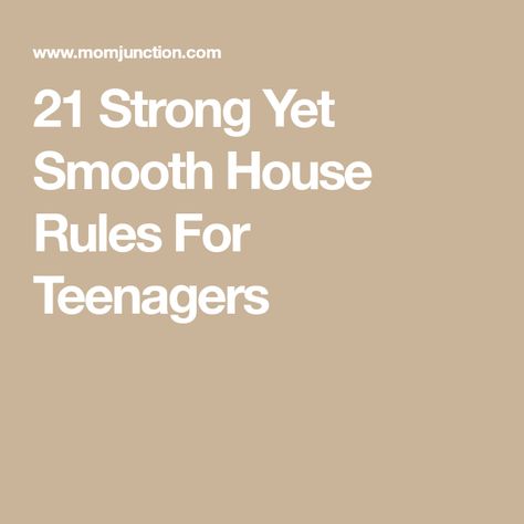 House Rules For Teenagers, Disrespectful Kids, Parenting Girls, Teaching Social Skills, Parenting Knowledge, School Rules, Family Rules, Mom Junction, House Rules