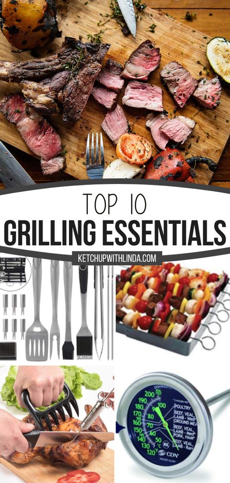 Think you have everything you need for grilling up delicious food? Check out the Top 10 Grilling Essentials! Whether you are grilling for one or for a crowd, this roundup of accessories that you should have in handy will help make your summer barbecue ideas easier! Barbecue Ideas, Grilled Vegetable Recipes, Grilling Essentials, Foil Dinners, Homemade Barbecue Sauce, Easy Homemade Recipes, Grilled Veggies, Delish Recipes, Summer Barbecue