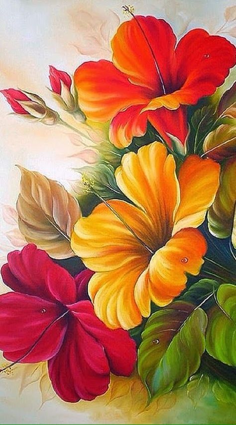 David LM (@dlmiussdf) | Twitter Beautiful Flowers Wallpapers, Flower Phone Wallpaper, Flower Art Painting, Arte Floral, Hibiscus Flowers, Painting Projects, Fabric Painting, Flower Wallpaper, Flower Drawing