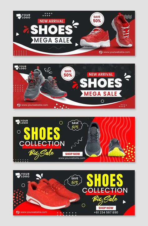 Shoes Facebook Timeline Cover Templates PSD Facebook Cover Design Ideas, Billboard Inspiration, Product Banner Design, Typography Ads, Google Banner Ads, Google Banner, Flex Banner Design, Standee Design, Flex Banner