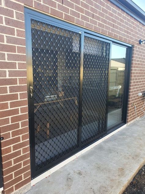 Flyscreen Australia Security Door Design, Metal Screen Doors, Rooftop Patio Design, Sliding Doors Exterior, House Window Design, Grill Gate Design, Grill Door Design, Balcony Grill Design, Security Doors