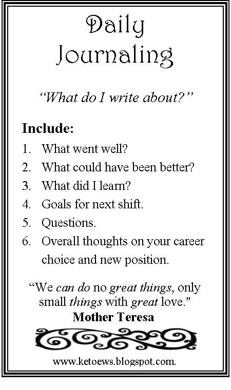 RN Daily Journaling, print this image out and use as a bookmark in your journal. Great tool to help with clinical reflections or remembering different nurse-related experiences. Nurse Journal Ideas, Nursing Journal Ideas, Nursing Clinical Instructor Ideas, Corrections Nurse, Nurse Journal, Registered Nurse School, Clinical Instructor, Cna School, Nursing Instructor