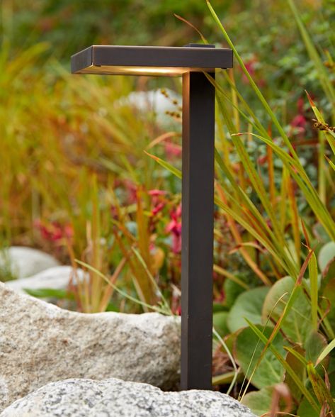 Landscape Path Lighting, Garden Path Lighting Ideas, Modern Pathway Lighting, Walkway Lighting Ideas Pathways, Path Lights Walkways, Front Walkway Lighting, Outdoor Path Lights, Modern Solar Lights Outdoor, Pathway Lighting Ideas Walkways