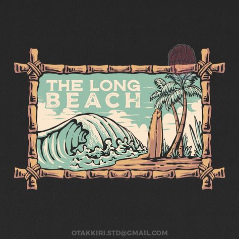 The Long Beach SOLD OUT❌❌❌ Psd & vector file included Text can be changed Commission work is open, DM if you interested #design #artist #artwork #illustration #freelancer #freelance #beach #holiday #surf #surfboard #tshirt #screenprinting Surfboard Illustration, Classy Photos, Surf Illustration, Surf Poster, Beach Artwork, Beach Design, Surf Art, Surf Shop, Beach Holiday