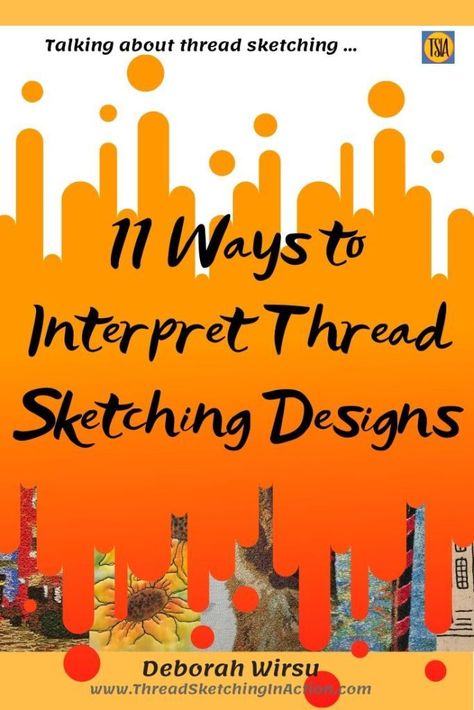 Talking About Thread Sketching - Thread Sketching in Action Sketch For Embroidery, Easy Embroidery Ideas, Embroidery Projects Ideas, Embroidery Creative, Thread Sketching, Template Book, Art Quilting, Art Theory, Diy Embroidery Designs