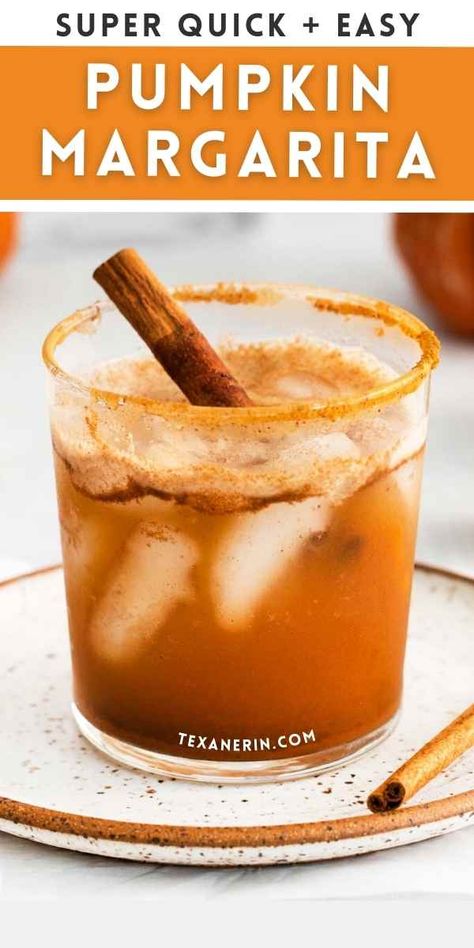 Gluten Free Fall Alcohol Drinks, Pumpkin Spice Margarita Recipe, Pumpkin Pie Margarita, Pumpkin Margarita Recipe, Pumpkin Puree Cocktails, Pumpkin Spice Margarita, Fall Margarita Recipe, Pumpkin Margarita, Pumpkin Cocktails