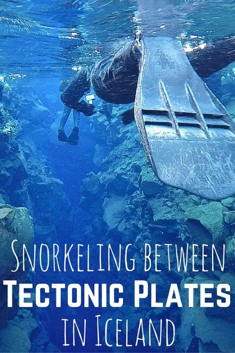 Snorkeling Silfra in Iceland Iceland Vacation, Tectonic Plates, Iceland Travel Guide, Iceland Adventures, Iceland Travel Tips, Iceland Trip, Trip To Iceland, Travel Iceland, Plate Tectonics