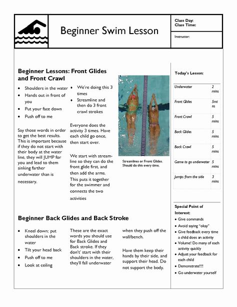 √ 30 Swim Lesson Plan Template | Effect Template Swimming Checklist, Teaching Swimming, Swimming Lesson Plans, Swimming Instructor, Swimming Lessons For Kids, Swim Camp, Swim Technique, Lesson Plan Format, Swim Instructor