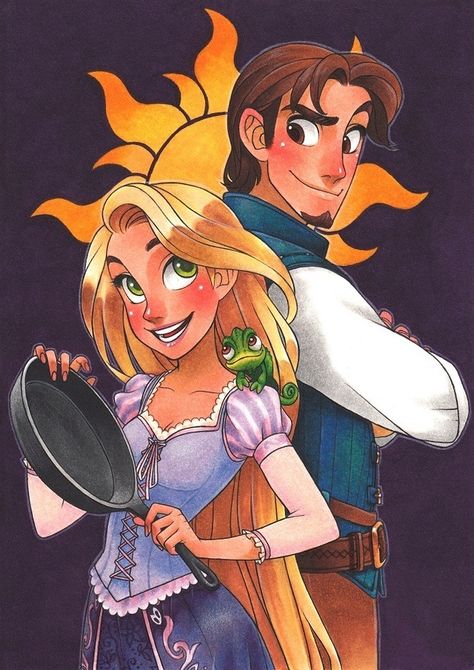 Flynn and rapunzel Rapunzel Y Flynn, Rapunzel And Eugene, Disney Princess Rapunzel, Cartoon Couple, Flynn Rider, Disney Princess Drawings, Princess Drawings, Disney Rapunzel, Disney Artwork