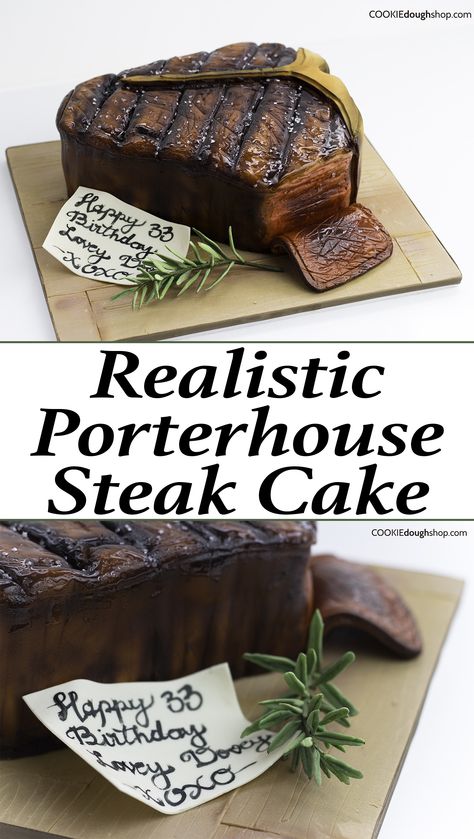 Cake For Him Boyfriends, Birthday Cake For Him Boyfriends, Birthday Cake Ideas For Husband, Cake Ideas For Husband, Steak Cake, Cake For Him, Bbq Cake, Meat Cake, Meat Love