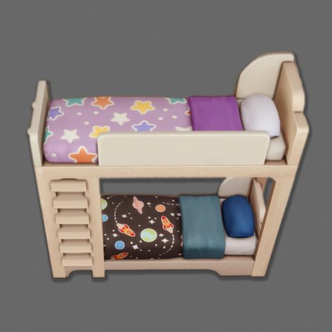 Ts4cc Furniture Bedroom, Sims 4 Bunk Bed Cc Maxis Match, Sims 4 Bunk Bed, Sims 4 Bed Cc Maxis Match, Sims 4 Bunk Bed Cc, Fold Up Bed, Sims 4 Beds, Sims Furniture, Sims 4 Traits