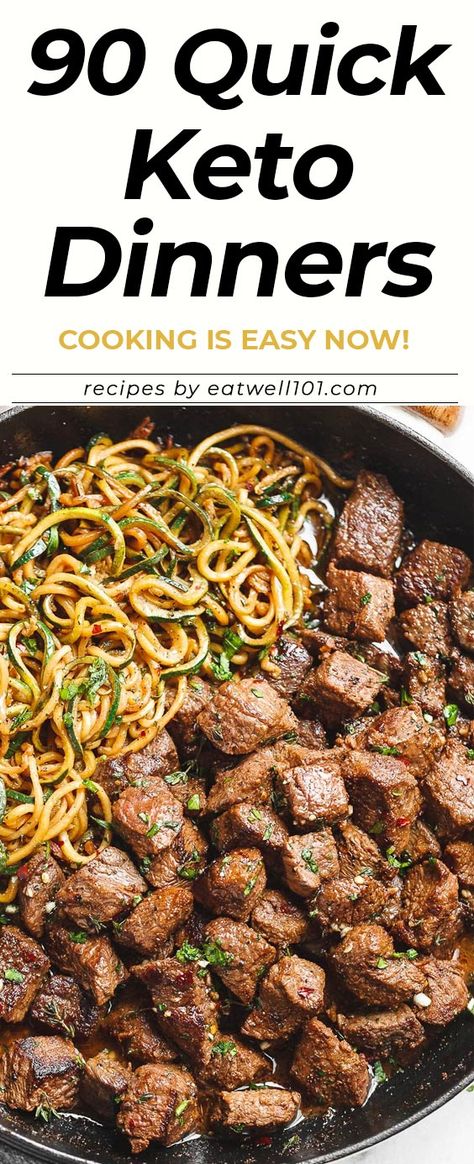 90 Easy Keto Dinner Recipes - These quick and easy keto dinners recipe ideas can be made in like 30 minutes or less. #Keto #lowcarb #recipes #eatwell101 Lunch Quick, Easy Keto Dinner Recipes, Lowcarb Recipes, Easy Keto Dinner, Dinners Easy, Keto Dinner Recipes, Breakfast Low Carb, Diner Recept, Keto Dinners