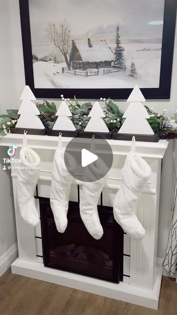 Inside Style Shoppe on Instagram: "Add your mantel with our scenic christmas tree stocking holders #christmasdecor #stockingholder #treestockings #handmadedecor #stockingholders" Instagram Add, Stocking Tree, Stocking Holders, Neat Ideas, October 23, Handmade Decorations, Stockings, Christmas Decorations, Christmas Tree